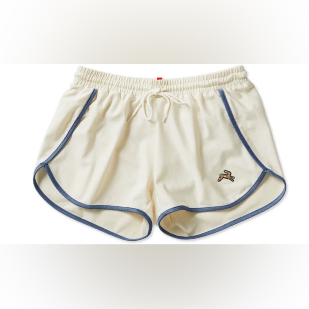New - Tracksmith Van Cortlandt Running Race Shorts -Ivory & Slate Gray, XS $96